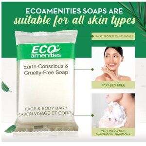 20 pieces ECO Amenities Travel Size Face & Body Bar Soap, 0.5 oz each, mini bar